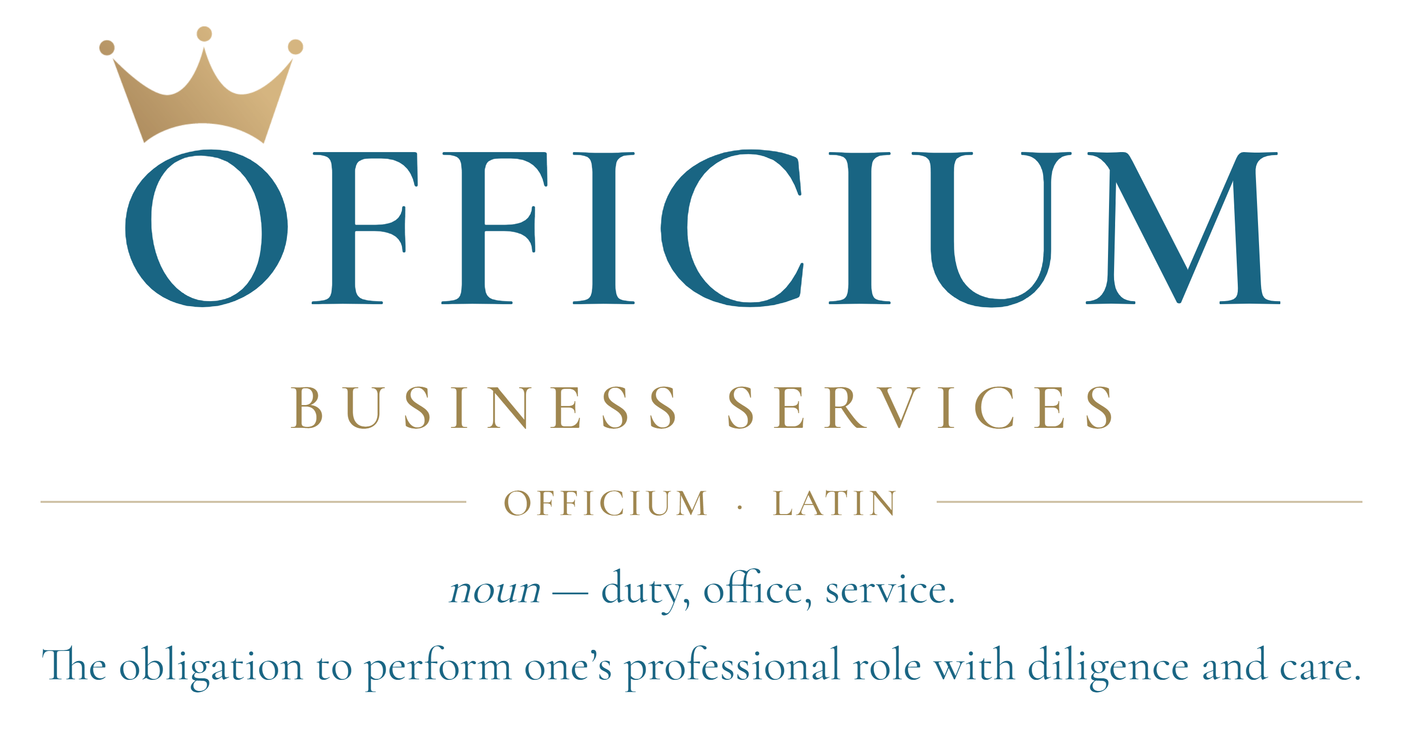 Officium Business Services. Officium, Latin, noun: duty, office, service. The obligation to perform one&rsquo;s professional role with diligence and care.